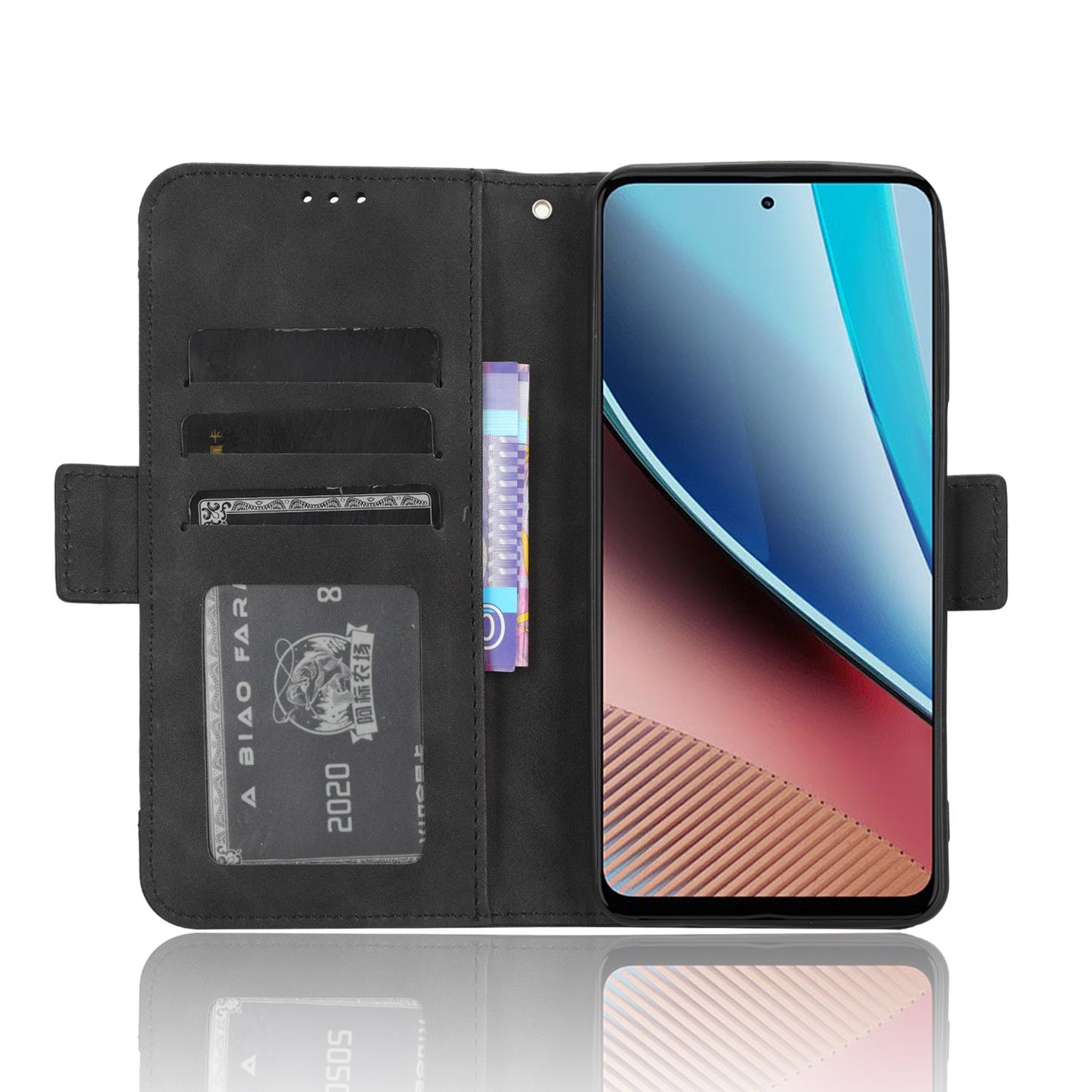 Motorola Moto G Stylus 5G 2023 Skin Feel PU Leather Wallet Phone Case with Card Slots, Cash Pocket, Magnetic Closure, Built-In Stand, Full Protection TPU Cover