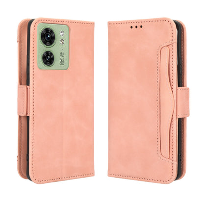 Motorola Edge 40 Skin Feel PU Leather Wallet Phone Case with Card Slots, Cash Pocket, Magnetic Closure, Built-In Stand, Full Protection TPU Cover