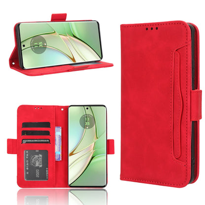 Motorola Edge 40 Skin Feel PU Leather Wallet Phone Case with Card Slots, Cash Pocket, Magnetic Closure, Built-In Stand, Full Protection TPU Cover