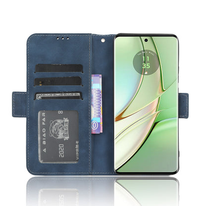 Motorola Edge 40 Skin Feel PU Leather Wallet Phone Case with Card Slots, Cash Pocket, Magnetic Closure, Built-In Stand, Full Protection TPU Cover