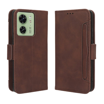 Motorola Edge 40 Skin Feel PU Leather Wallet Phone Case with Card Slots, Cash Pocket, Magnetic Closure, Built-In Stand, Full Protection TPU Cover