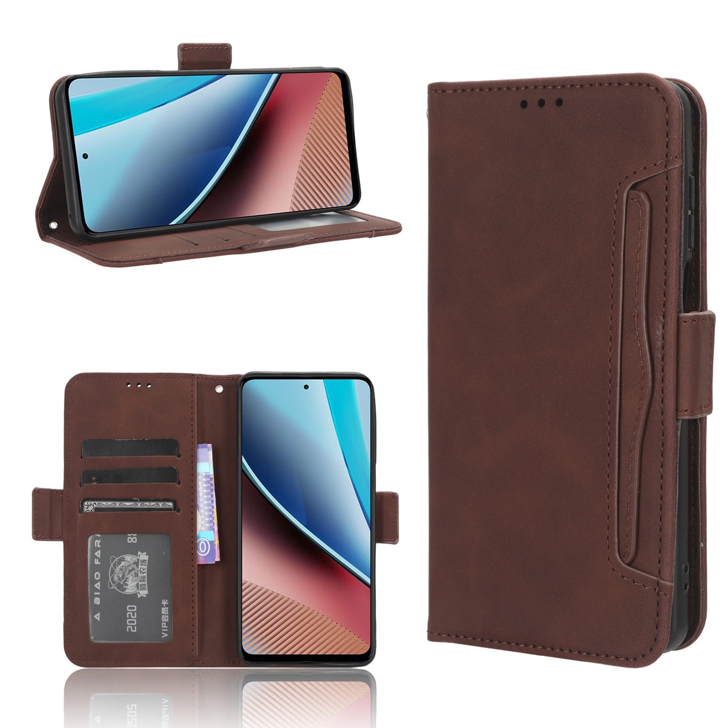 Motorola Moto G Stylus 4G 2023 Skin Feel PU Leather Wallet Phone Case with Card Slots, Cash Pocket, Magnetic Closure, Built-In Stand, Full Protection TPU Cover
