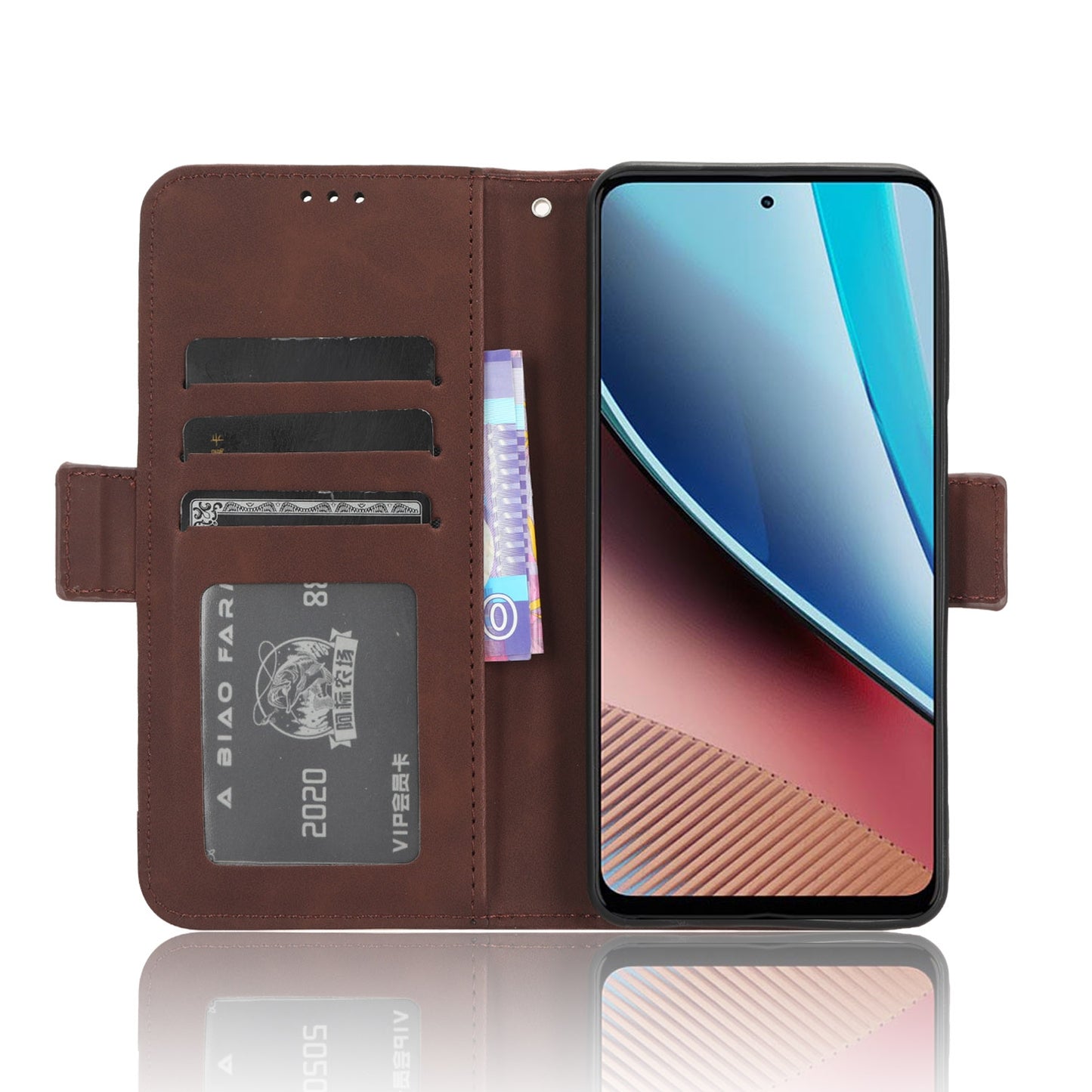 Motorola Moto G Stylus 4G 2023 Skin Feel PU Leather Wallet Phone Case with Card Slots, Cash Pocket, Magnetic Closure, Built-In Stand, Full Protection TPU Cover