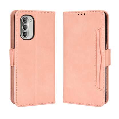 Motorola Moto G52J 5G Skin Feel PU Leather Wallet Phone Case with Card Slots, Cash Pocket, Magnetic Closure, Built-In Stand, Full Protection TPU Cover