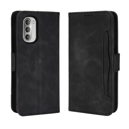 Motorola Moto G52J 5G Skin Feel PU Leather Wallet Phone Case with Card Slots, Cash Pocket, Magnetic Closure, Built-In Stand, Full Protection TPU Cover