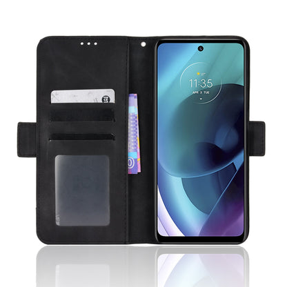 Motorola Moto G52J 5G Skin Feel PU Leather Wallet Phone Case with Card Slots, Cash Pocket, Magnetic Closure, Built-In Stand, Full Protection TPU Cover