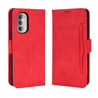 Motorola Moto G52J 5G Skin Feel PU Leather Wallet Phone Case with Card Slots, Cash Pocket, Magnetic Closure, Built-In Stand, Full Protection TPU Cover