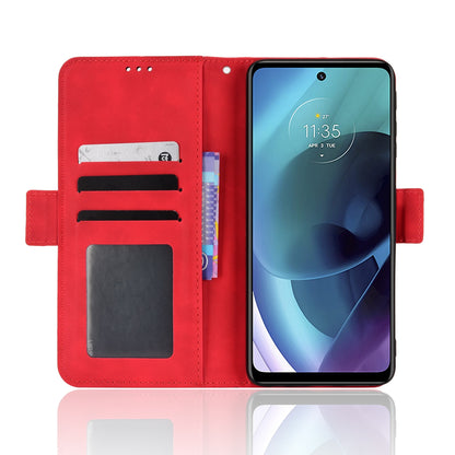 Motorola Moto G52J 5G Skin Feel PU Leather Wallet Phone Case with Card Slots, Cash Pocket, Magnetic Closure, Built-In Stand, Full Protection TPU Cover