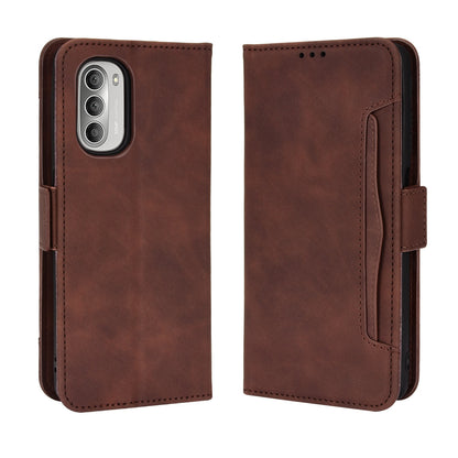 Motorola Moto G52J 5G Skin Feel PU Leather Wallet Phone Case with Card Slots, Cash Pocket, Magnetic Closure, Built-In Stand, Full Protection TPU Cover