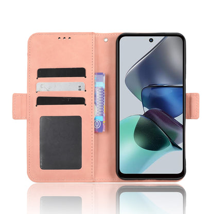 Motorola Moto G13 Skin Feel PU Leather Wallet Phone Case with Card Slots, Cash Pocket, Magnetic Closure, Built-In Stand, Full Protection TPU Cover