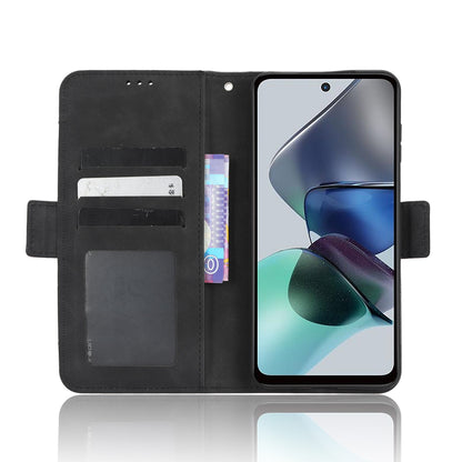 Motorola Moto G13 Skin Feel PU Leather Wallet Phone Case with Card Slots, Cash Pocket, Magnetic Closure, Built-In Stand, Full Protection TPU Cover