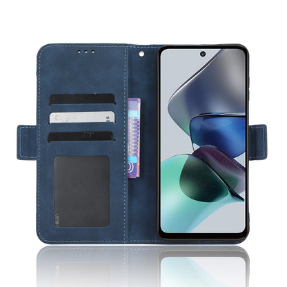 Motorola Moto G13 Skin Feel PU Leather Wallet Phone Case with Card Slots, Cash Pocket, Magnetic Closure, Built-In Stand, Full Protection TPU Cover