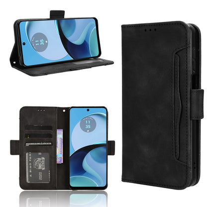 Motorola Moto G14 4G Skin Feel PU Leather Wallet Phone Case with Card Slots, Cash Pocket, Magnetic Closure, Built-In Stand, Full Protection TPU Cover