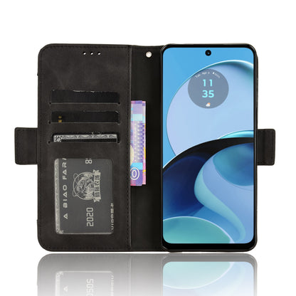 Motorola Moto G14 4G Skin Feel PU Leather Wallet Phone Case with Card Slots, Cash Pocket, Magnetic Closure, Built-In Stand, Full Protection TPU Cover