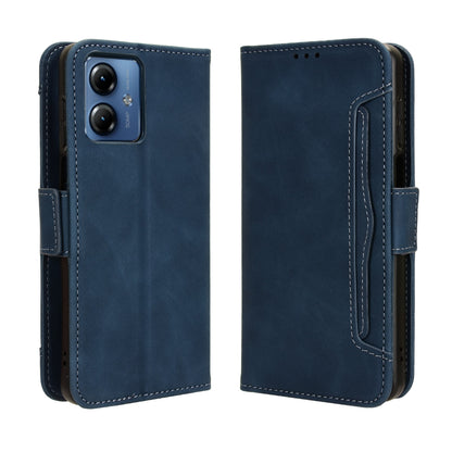 Motorola Moto G14 4G Skin Feel PU Leather Wallet Phone Case with Card Slots, Cash Pocket, Magnetic Closure, Built-In Stand, Full Protection TPU Cover