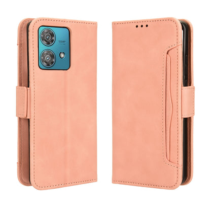 Motorola Edge 40 Neo 5G Skin Feel PU Leather Wallet Phone Case with Card Slots, Cash Pocket, Magnetic Closure, Built-In Stand, Full Protection TPU Cover