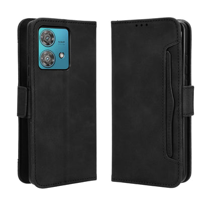 Motorola Edge 40 Neo 5G Skin Feel PU Leather Wallet Phone Case with Card Slots, Cash Pocket, Magnetic Closure, Built-In Stand, Full Protection TPU Cover