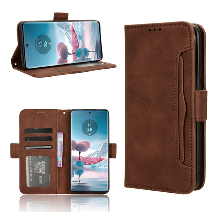 Motorola Edge 40 Neo 5G Skin Feel PU Leather Wallet Phone Case with Card Slots, Cash Pocket, Magnetic Closure, Built-In Stand, Full Protection TPU Cover
