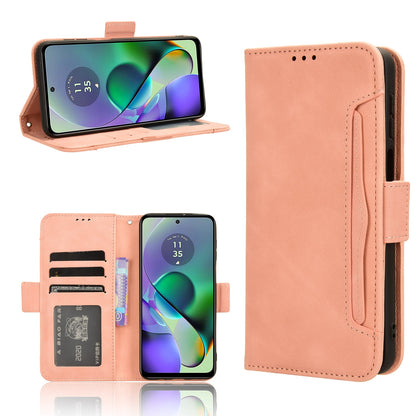 Motorola Moto G54 5G Skin Feel PU Leather Wallet Phone Case with Card Slots, Cash Pocket, Magnetic Closure, Built-In Stand, Full Protection TPU Cover