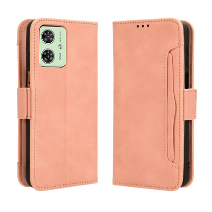 Motorola Moto G54 5G Skin Feel PU Leather Wallet Phone Case with Card Slots, Cash Pocket, Magnetic Closure, Built-In Stand, Full Protection TPU Cover