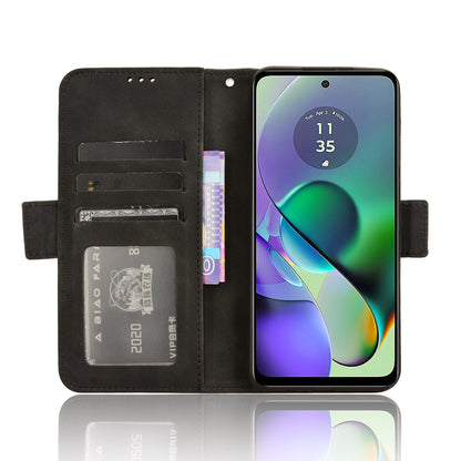 Motorola Moto G54 5G Skin Feel PU Leather Wallet Phone Case with Card Slots, Cash Pocket, Magnetic Closure, Built-In Stand, Full Protection TPU Cover
