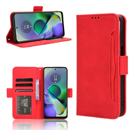 Motorola Moto G54 5G Skin Feel PU Leather Wallet Phone Case with Card Slots, Cash Pocket, Magnetic Closure, Built-In Stand, Full Protection TPU Cover