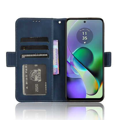 Motorola Moto G54 5G Skin Feel PU Leather Wallet Phone Case with Card Slots, Cash Pocket, Magnetic Closure, Built-In Stand, Full Protection TPU Cover