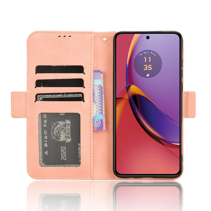 Motorola Moto G84 5G Skin Feel PU Leather Wallet Phone Case with Card Slots, Cash Pocket, Magnetic Closure, Built-In Stand, Full Protection TPU Cover