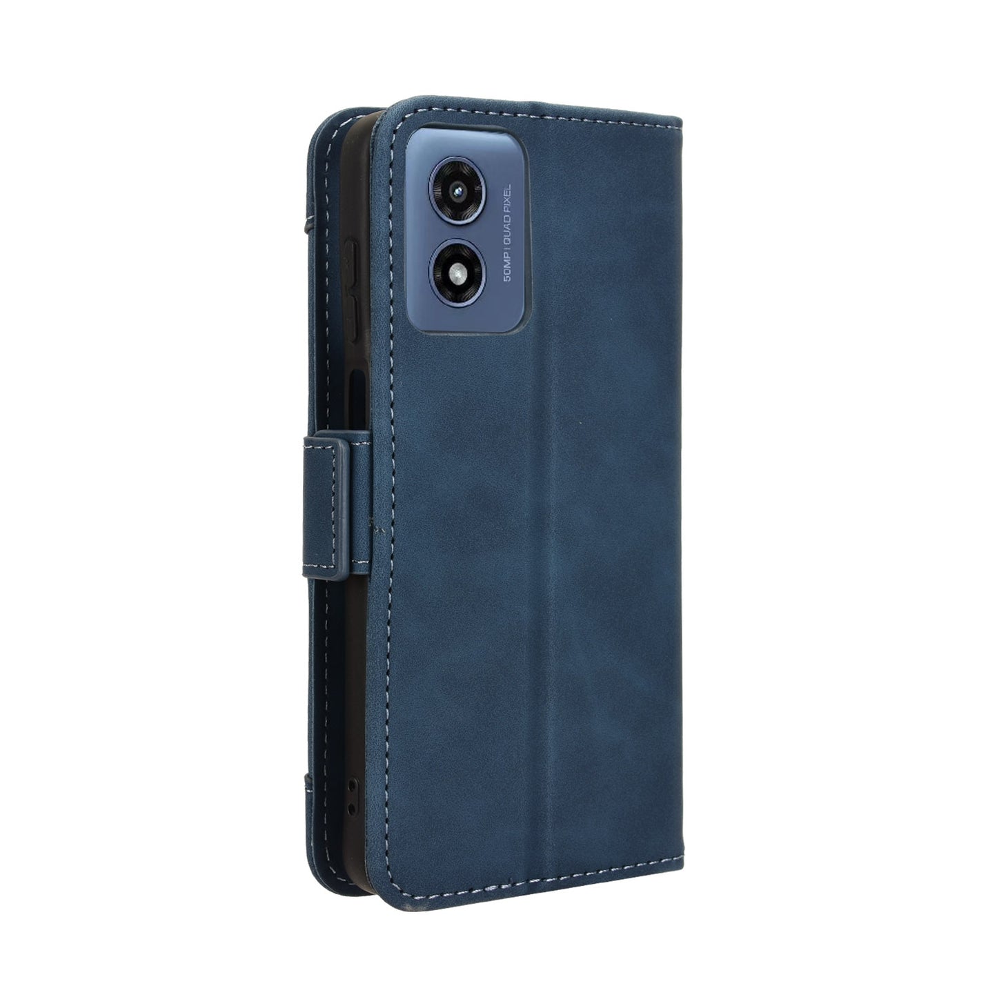 Motorola Moto G Play 4G 2024 Skin Feel PU Leather Wallet Phone Case with Card Slots, Cash Pocket, Magnetic Closure, Built-In Stand, Full Protection TPU Cover
