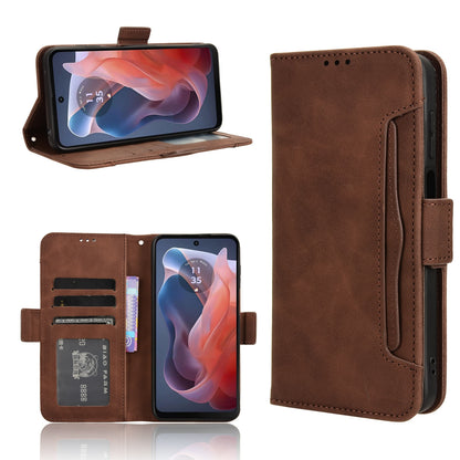 Motorola Moto G Play 4G 2024 Skin Feel PU Leather Wallet Phone Case with Card Slots, Cash Pocket, Magnetic Closure, Built-In Stand, Full Protection TPU Cover