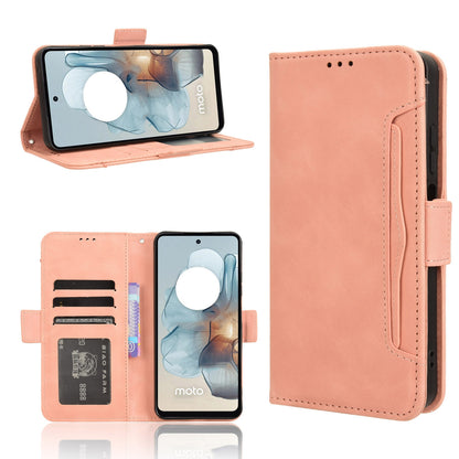 Motorola Moto G Power 5G 2024 Skin Feel PU Leather Wallet Phone Case with Card Slots, Cash Pocket, Magnetic Closure, Built-In Stand, Full Protection TPU Cover