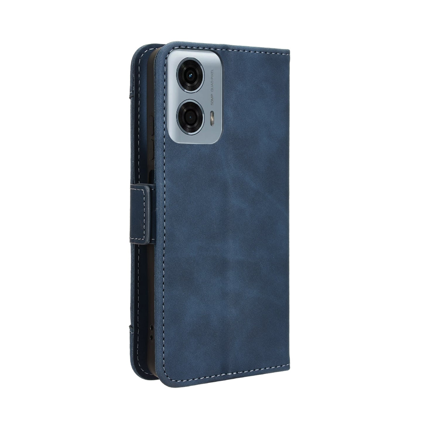 Motorola Moto G Power 5G 2024 Skin Feel PU Leather Wallet Phone Case with Card Slots, Cash Pocket, Magnetic Closure, Built-In Stand, Full Protection TPU Cover
