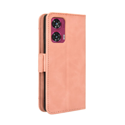 Motorola Edge 50 Fusion Skin Feel PU Leather Wallet Phone Case with Card Slots, Cash Pocket, Magnetic Closure, Built-In Stand, Full Protection TPU Cover
