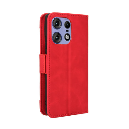 Motorola Edge 50 Pro Skin Feel PU Leather Wallet Phone Case with Card Slots, Cash Pocket, Magnetic Closure, Built-In Stand, Full Protection TPU Cover