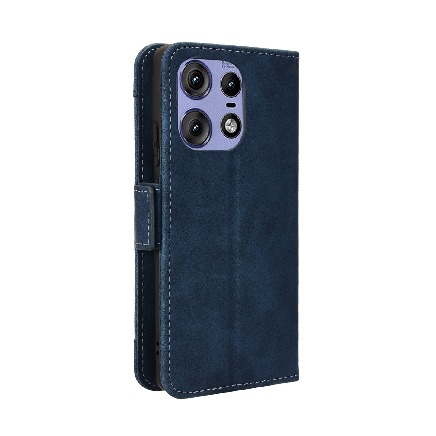 Motorola Edge 50 Pro Skin Feel PU Leather Wallet Phone Case with Card Slots, Cash Pocket, Magnetic Closure, Built-In Stand, Full Protection TPU Cover