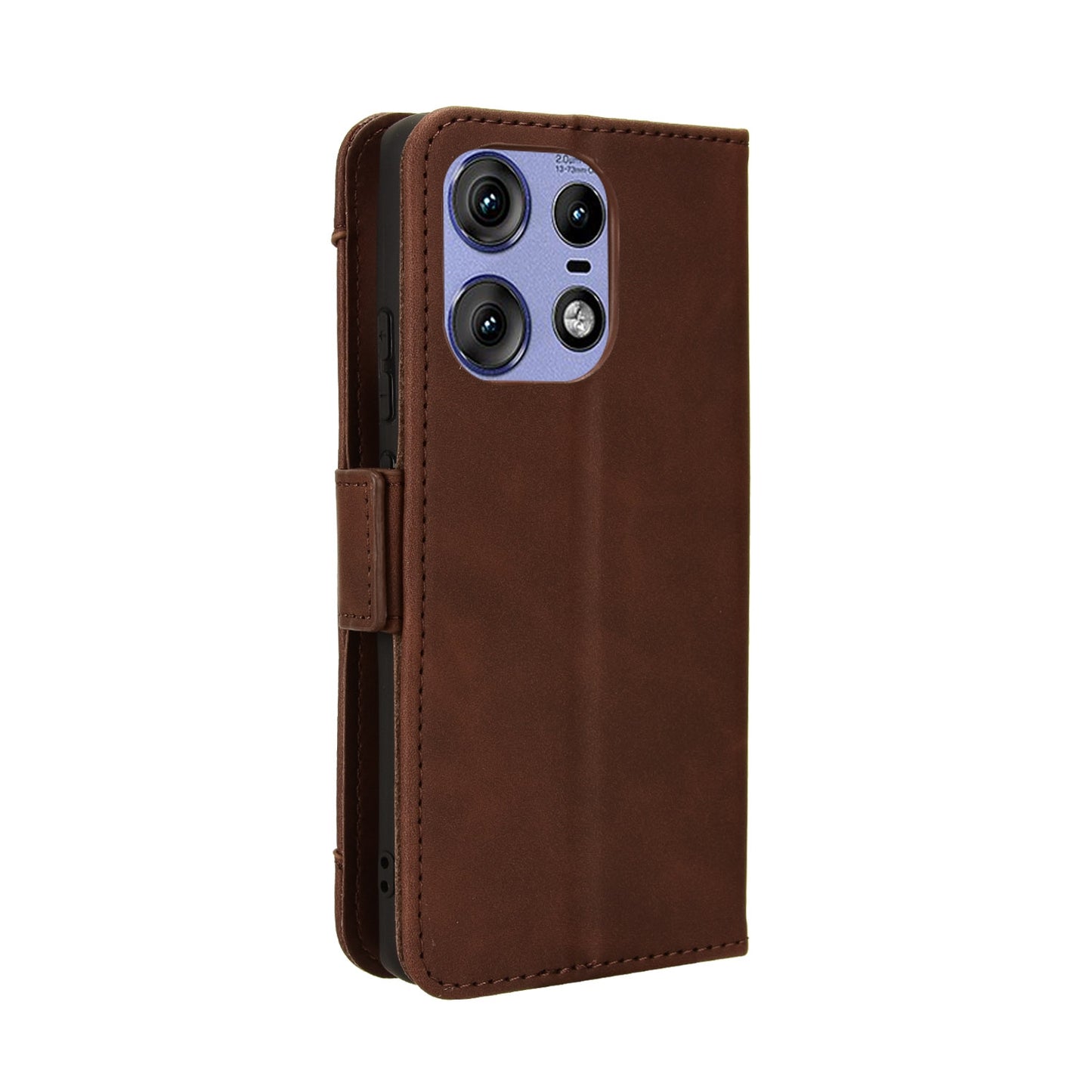 Motorola Edge 50 Pro Skin Feel PU Leather Wallet Phone Case with Card Slots, Cash Pocket, Magnetic Closure, Built-In Stand, Full Protection TPU Cover