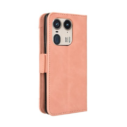 Motorola Edge 50 Ultra Skin Feel PU Leather Wallet Phone Case with Card Slots, Cash Pocket, Magnetic Closure, Built-In Stand, Full Protection TPU Cover