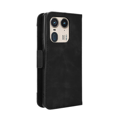 Motorola Moto X50 Ultra Skin Feel PU Leather Wallet Phone Case with Card Slots, Cash Pocket, Magnetic Closure, Built-In Stand, Full Protection TPU Cover