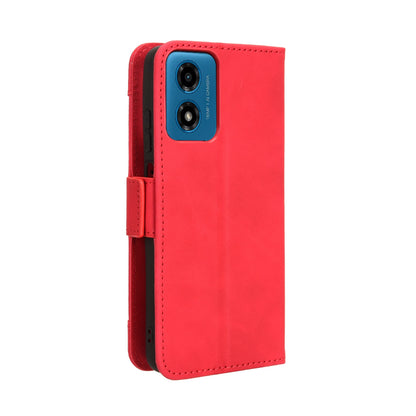 Motorola Moto E14 Skin Feel PU Leather Wallet Phone Case with Card Slots, Cash Pocket, Magnetic Closure, Built-In Stand, Full Protection TPU Cover