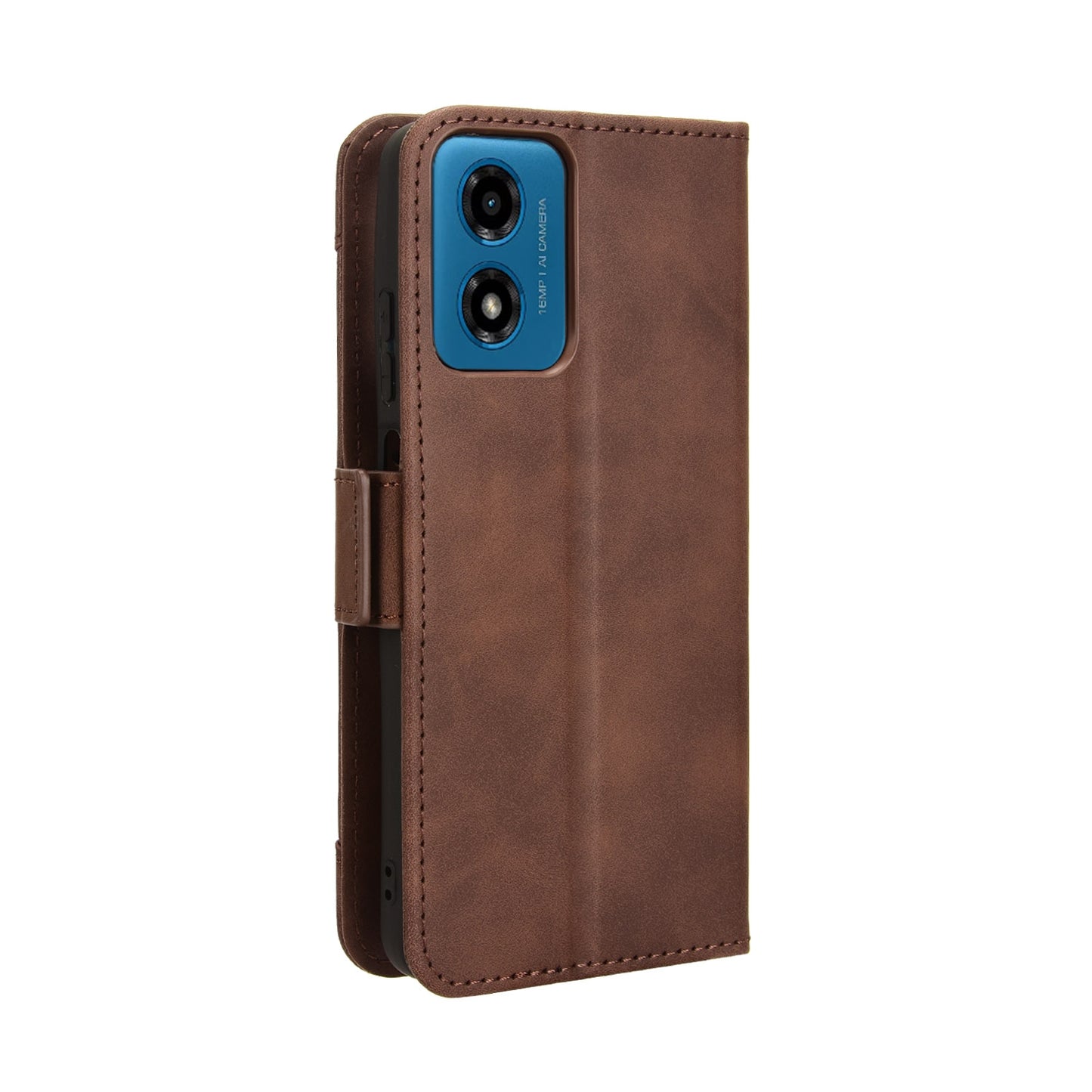 Motorola Moto G24 Power Skin Feel PU Leather Wallet Phone Case with Card Slots, Cash Pocket, Magnetic Closure, Built-In Stand, Full Protection TPU Cover