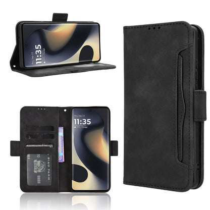 Motorola Edge 2024 5G Skin Feel PU Leather Wallet Phone Case with Card Slots, Cash Pocket, Magnetic Closure, Built-In Stand, Full Protection TPU Cover