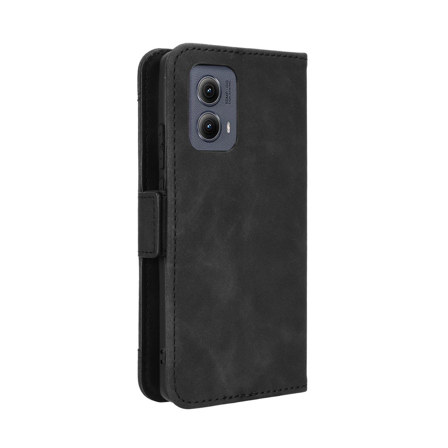 Motorola Edge 2024 5G Skin Feel PU Leather Wallet Phone Case with Card Slots, Cash Pocket, Magnetic Closure, Built-In Stand, Full Protection TPU Cover