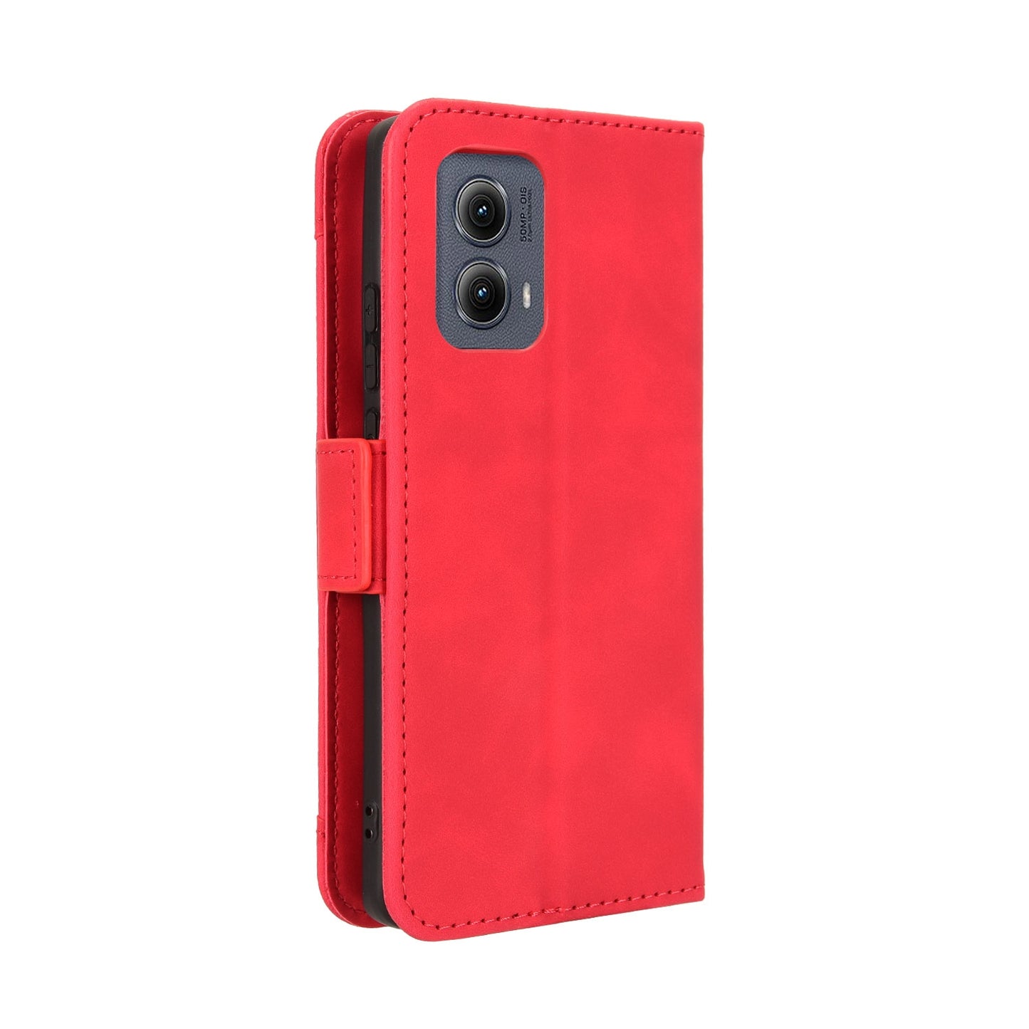 Motorola Edge 2024 5G Skin Feel PU Leather Wallet Phone Case with Card Slots, Cash Pocket, Magnetic Closure, Built-In Stand, Full Protection TPU Cover