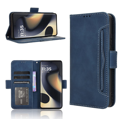 Motorola Edge 2024 5G Skin Feel PU Leather Wallet Phone Case with Card Slots, Cash Pocket, Magnetic Closure, Built-In Stand, Full Protection TPU Cover