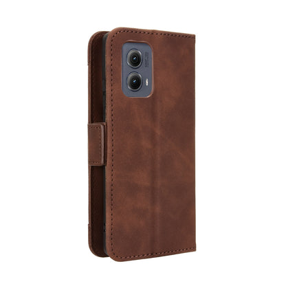 Motorola Edge 2024 5G Skin Feel PU Leather Wallet Phone Case with Card Slots, Cash Pocket, Magnetic Closure, Built-In Stand, Full Protection TPU Cover