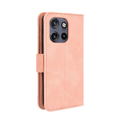 Motorola Edge 50 Neo Skin Feel PU Leather Wallet Phone Case with Card Slots, Cash Pocket, Magnetic Closure, Built-In Stand, Full Protection TPU Cover