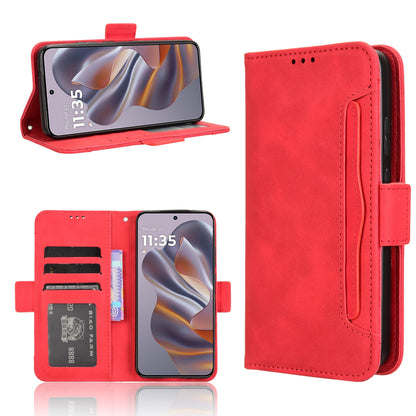 Motorola Moto S50 5G Skin Feel PU Leather Wallet Phone Case with Card Slots, Cash Pocket, Magnetic Closure, Built-In Stand, Full Protection TPU Cover