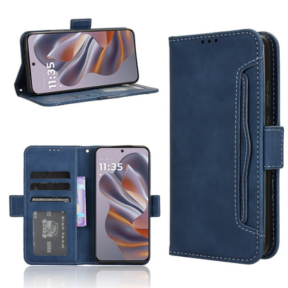 Motorola Moto S50 5G Skin Feel PU Leather Wallet Phone Case with Card Slots, Cash Pocket, Magnetic Closure, Built-In Stand, Full Protection TPU Cover