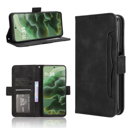 Motorola Moto G35 5G Skin Feel PU Leather Wallet Phone Case with Card Slots, Cash Pocket, Magnetic Closure, Built-In Stand, Full Protection TPU Cover