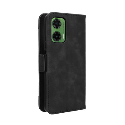 Motorola Moto G35 5G Skin Feel PU Leather Wallet Phone Case with Card Slots, Cash Pocket, Magnetic Closure, Built-In Stand, Full Protection TPU Cover